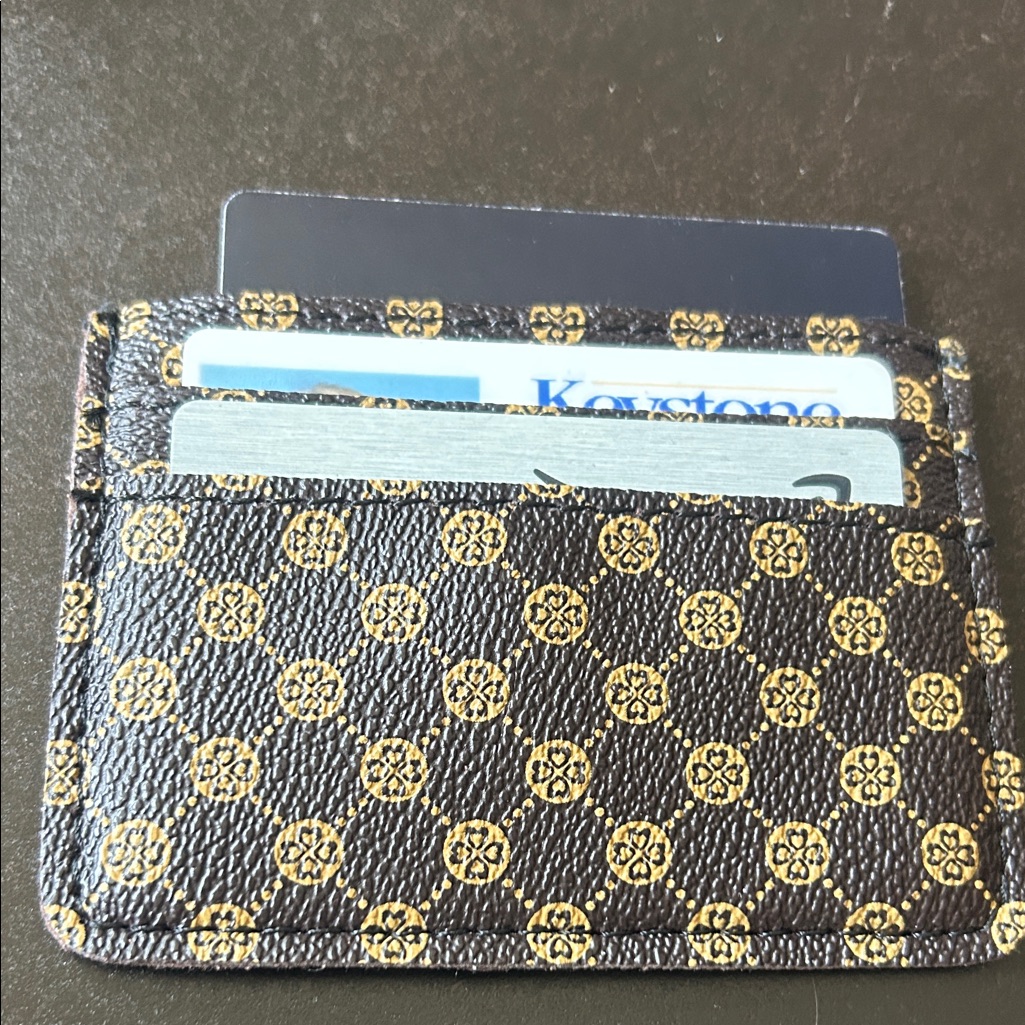 Luxury Brown And Gold Card Holder